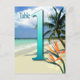 Emerald Waters Table Card No. 1   aqua Briefkaart