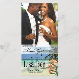 Emerald Waters Tropical Beach Dank je foto Bedankkaart