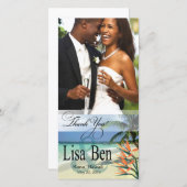 Emerald Waters Tropical Beach Dank u foto Bedankkaart (Voorkant / Achterkant)