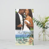 Emerald Waters Tropical Beach Dank u foto Bedankkaart (Staand voorkant)