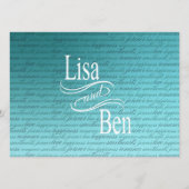 Emerald Waters Tropical Beach Wedding Menu | aqua (Achterkant)