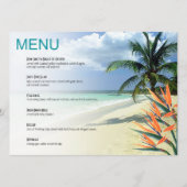 Emerald Waters Tropical Beach Wedding Menu | aqua (Voorkant)