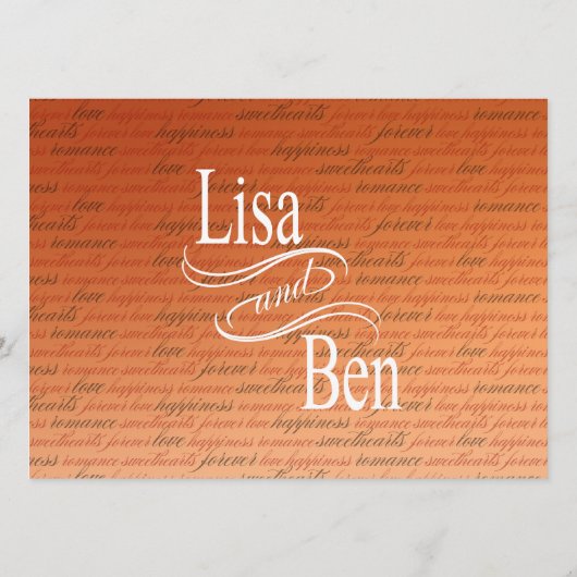 Emerald Waters Tropical Beach Wedding Menu papaya (Achterkant)