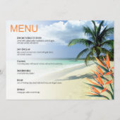 Emerald Waters Tropical Beach Wedding Menu papaya (Voorkant)