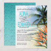 Emerald Waters tropisch strand | aqua FELT Kaart (Voorkant / Achterkant)