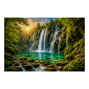 Emerald Waterval Paradijs Poster