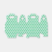 Emerald waterverf groene witte kunstcadeaudoos bedankdoosjes (Uitgevouwen)