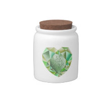 Emerald Waterverf hart 55e bruiloft Jubileum