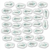 Emerald Waterverf Herb en Spice Labels (Voorkant)