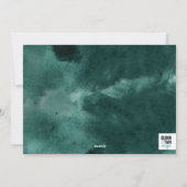 Emerald Waterverf met Gold Feestdagenkaart (Achterkant)