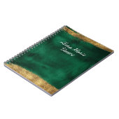 Emerald Waterverf met Gold Notitieboek (Linkerzijde)