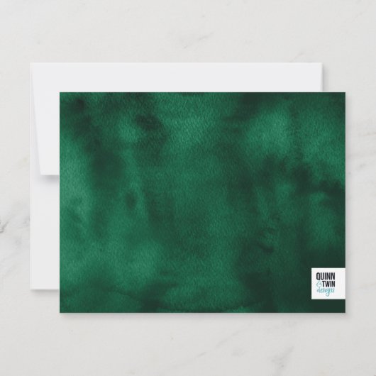 Emerald Waterverf met Gold Reply Card (Achterkant)
