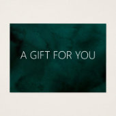 Emerald Waterverf Monogram Gift Kaart – Aangepast (Voorkant)