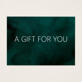 Emerald Waterverf Monogram Gift Kaart – Aangepast