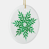 Emerald Waterverf Snowflake Keramisch Ornament (Rechts)