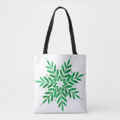 Emerald Waterverf Snowflake Tote Bag (Voorkant)