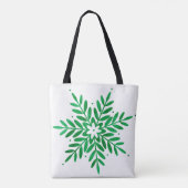 Emerald Waterverf Snowflake Tote Bag (Achterkant)