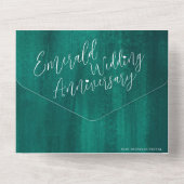 Emerald Wedding 55th foto QR code optie RSVP All In One Uitnodiging (Achterkant)