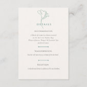 Emerald Wedding Accommodation Details card Informatiekaartje (Voorkant)