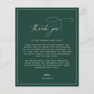 Emerald Wedding Bedankt kaart