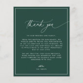 Emerald Wedding Bedankt kaart (Voorkant)