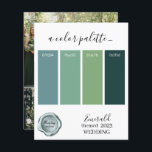 Emerald Wedding Color Palette Card 2023<br><div class="desc">Emerald Wedding Color Palette Card 2023</div>