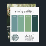 Emerald Wedding Color Palette Card 2023<br><div class="desc">Emerald Wedding Color Palette Card 2023</div>