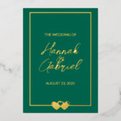 Emerald Wedding Folie Invitation Folie Uitnodiging (Voorkant)