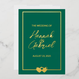 Emerald Wedding Folie Invitation Uitnodiging