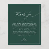 Emerald Wedding Foto Hartelijk dank (Voorkant)