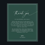 Emerald Wedding Foto Hartelijk dank<br><div class="desc">Dit tijdloze,  romantische ontwerp kenmerkt een modern manuscript dat met gewaagde teksten in paren wordt gerangschikt. Neem contact met me op als je hulp nodig hebt bij dit ontwerp.</div>