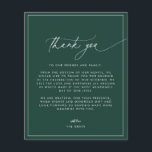 Emerald Wedding Foto Hartelijk dank<br><div class="desc">Dit tijdloze,  romantische ontwerp kenmerkt een modern manuscript dat met gewaagde teksten in paren wordt gerangschikt. Neem contact met me op als je hulp nodig hebt bij dit ontwerp.</div>