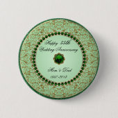 Emerald Wedding Jubileum Button (Voorkant)