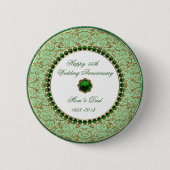 Emerald Wedding Jubileum Button (Voorkant)