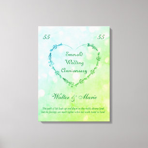 Emerald Wedding Jubileum Canvas Afdruk