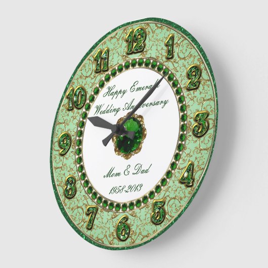 Emerald Wedding Jubileum Clock Grote Klok (Hoek)