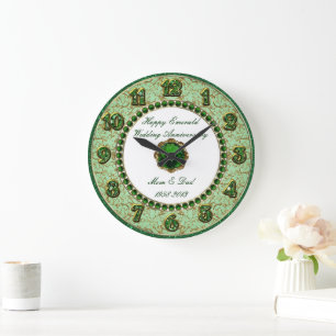 Emerald Wedding Jubileum Clock Grote Klok