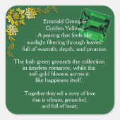 Emerald Welcome Vierkante Sticker (Voorkant)
