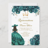 Emerald Western Wonderland Quinceanera Uitnodiging (Voorkant)