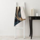 Emerald Whisper - Blauwgroen en gouden Abstracte k Sherpa Deken (In situ)