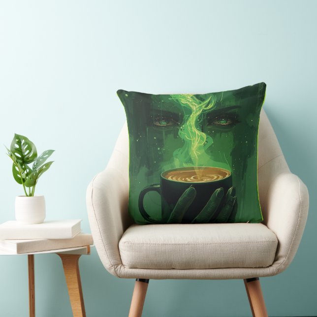 Emerald Whispers – The Spirit in the Cup Kussen (Stoel)