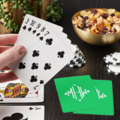 Emerald White 3Init Diamond Monogram Lettertype do Pokerkaarten (Insitu)