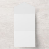 Emerald & White Wedding Mailer - All In One Uitnodiging (Binnen)