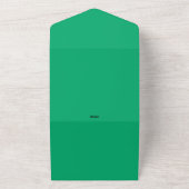Emerald & White Wedding Mailer - All In One Uitnodiging (Buitenkant)
