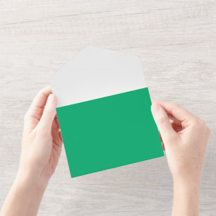 Emerald & White Wedding Mailer - All In One Uitnodiging