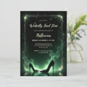 Emerald Wickedly Goede Tijd Meisjes Halloween Part Kaart (Staand voorkant)