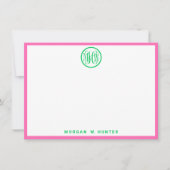 Emerald Wingeschrift Monogram-lettertype DIY BG He Bedankkaart (Voorkant)