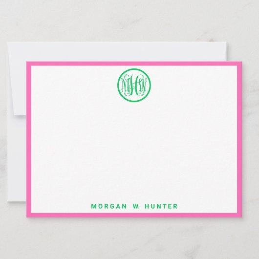 Emerald Wingeschrift Monogram-lettertype DIY BG He Bedankkaart