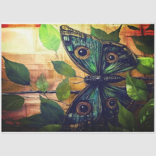 Emerald Wings Tissue beroemd gemaakt door Elsie La Tissuepapier (Voorkant)