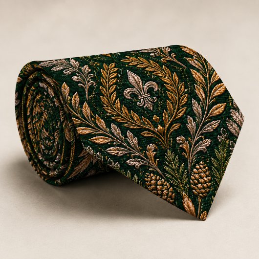 Emerald Winter Barok Luxe Trouwdag Stropdas